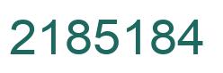 Number 2185184 green image