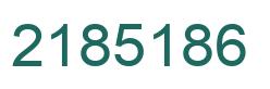Number 2185186 green image
