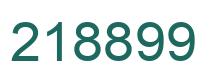 Number 218899 green image
