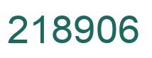 Number 218906 green image