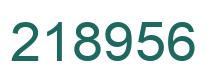 Number 218956 green image