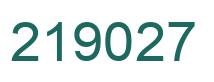 Number 219027 green image