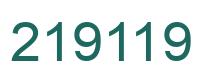 Number 219119 green image