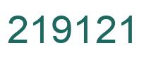Number 219121 green image