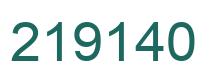 Number 219140 green image