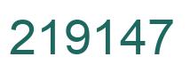 Number 219147 green image