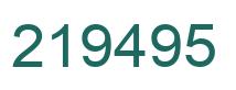 Number 219495 green image