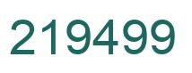 Number 219499 green image