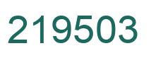 Number 219503 green image