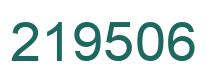 Number 219506 green image