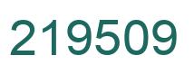 Number 219509 green image