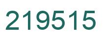 Number 219515 green image