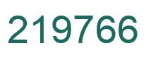 Number 219766 green image