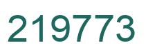 Number 219773 green image
