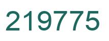 Number 219775 green image