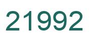 Number 21992 green image
