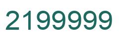 Número 2199999 imagen verde