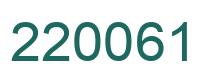 Number 220061 green image