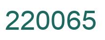 Number 220065 green image