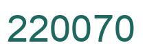 Number 220070 green image