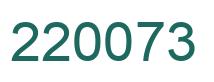 Number 220073 green image