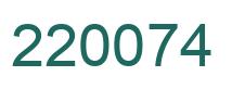 Number 220074 green image