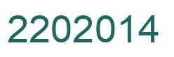Number 2202014 green image