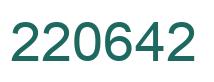 Number 220642 green image