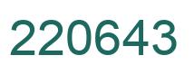 Number 220643 green image