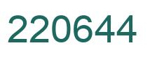 Number 220644 green image