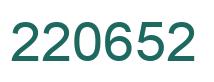 Number 220652 green image