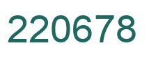 Number 220678 green image