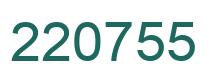 Number 220755 green image