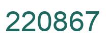 Number 220867 green image