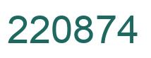 Number 220874 green image