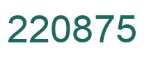 Number 220875 green image