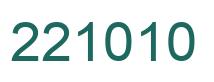 Number 221010 green image