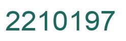 Number 2210197 green image