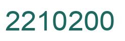 Número 2210200 imagen verde