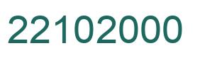 Number 22102000 green image