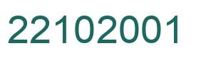 Number 22102001 green image