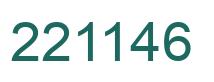 Number 221146 green image