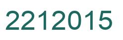 Number 2212015 green image