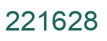 Number 221628 green image