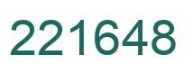 Number 221648 green image