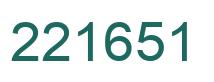 Number 221651 green image