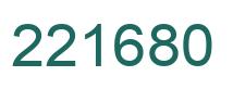 Number 221680 green image