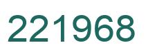 Number 221968 green image