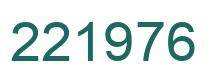 Number 221976 green image