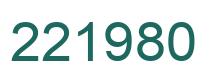 Number 221980 green image